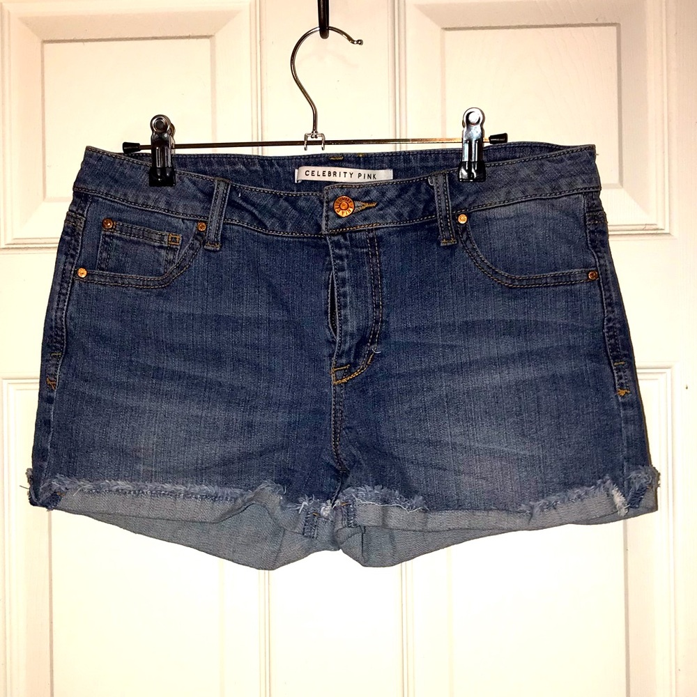 Denim Raw Hem Shorts || Size 11/30 (Juniors)